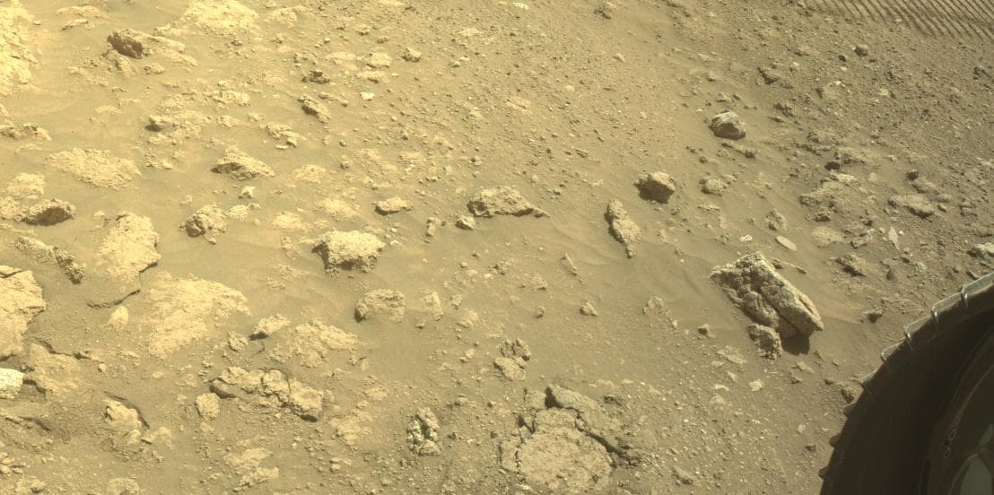 Mars image captured by FRONT_HAZCAM_RIGHT_A on Perseverance