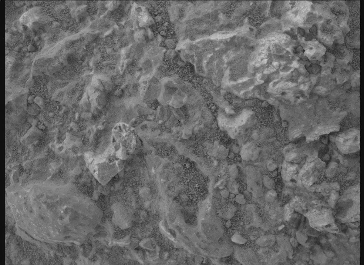 Mars image captured by SHERLOC_WATSON on Perseverance