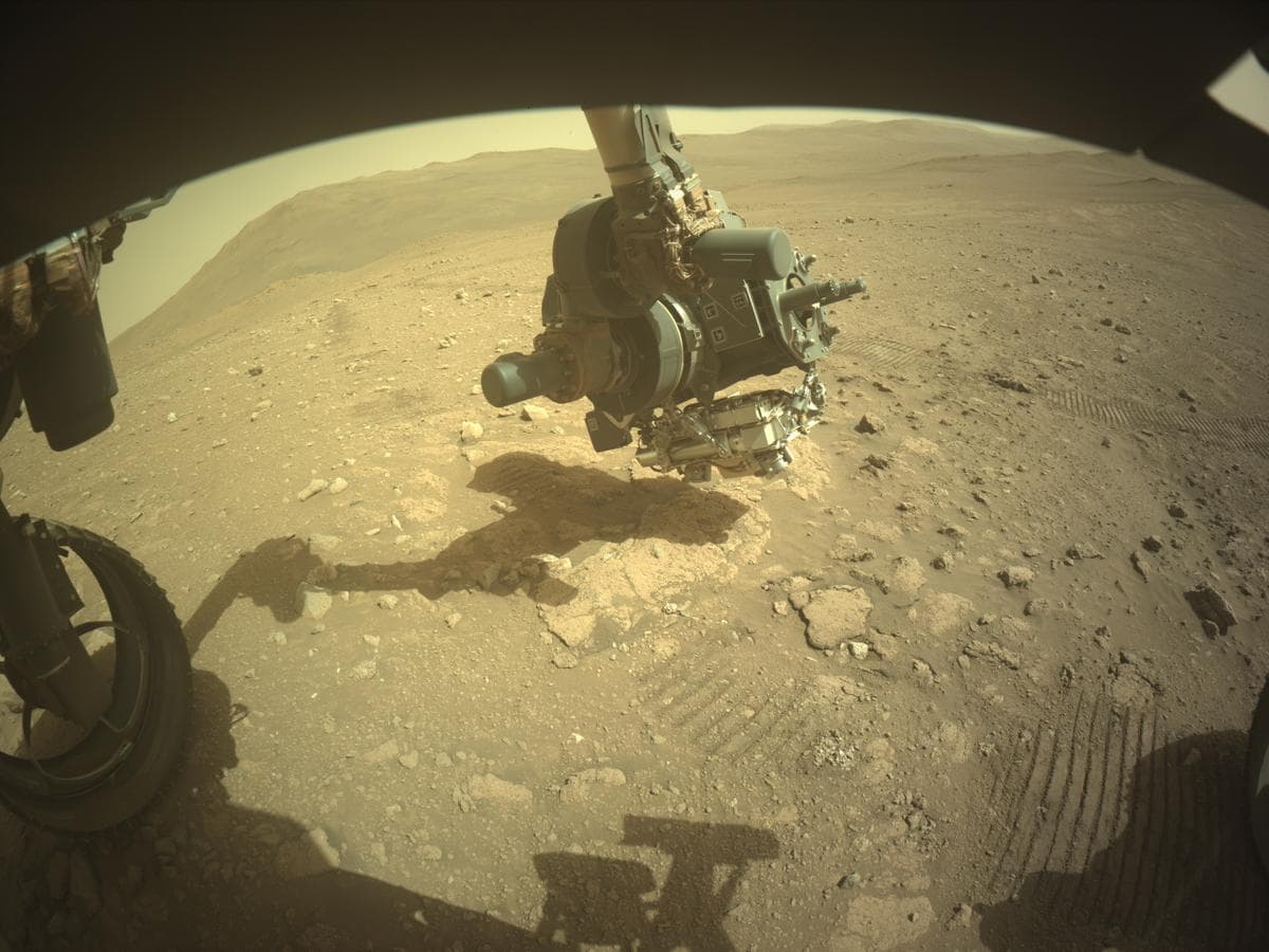 Mars image captured by FRONT_HAZCAM_LEFT_A on Perseverance