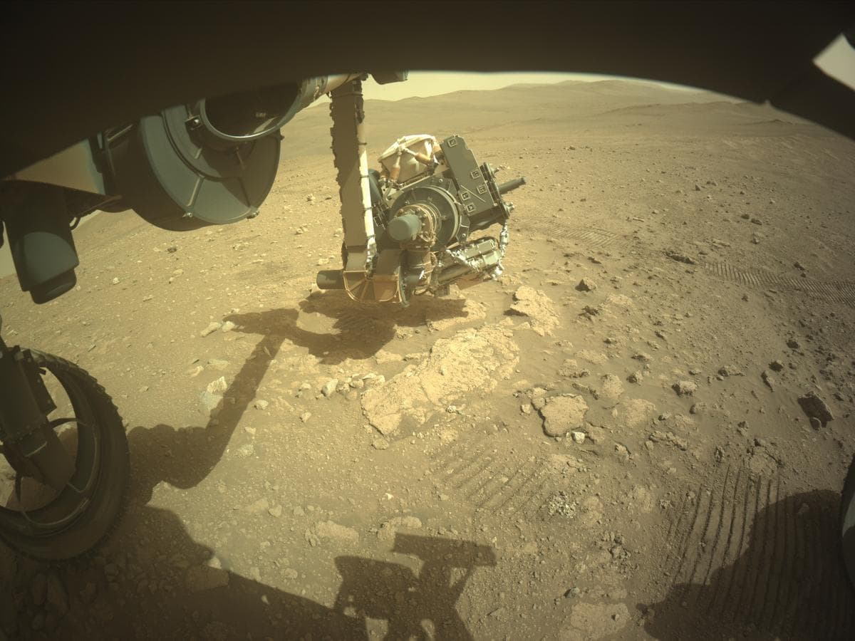 Mars image captured by FRONT_HAZCAM_LEFT_A on Perseverance