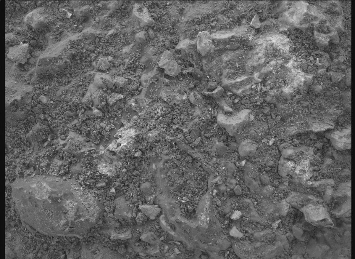 Mars image captured by SHERLOC_WATSON on Perseverance