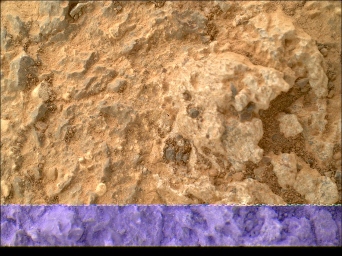 Mars image captured by SHERLOC_WATSON on Perseverance