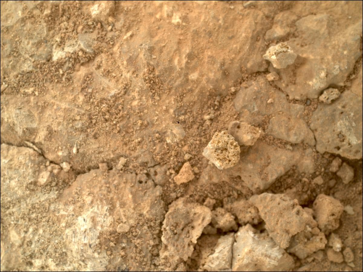 Mars image captured by SHERLOC_WATSON on Perseverance