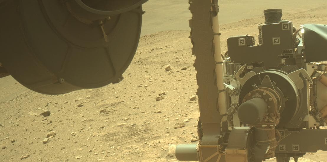 Mars image captured by FRONT_HAZCAM_LEFT_A on Perseverance