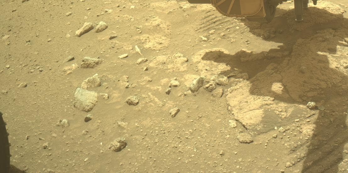 Mars image captured by FRONT_HAZCAM_LEFT_A on Perseverance