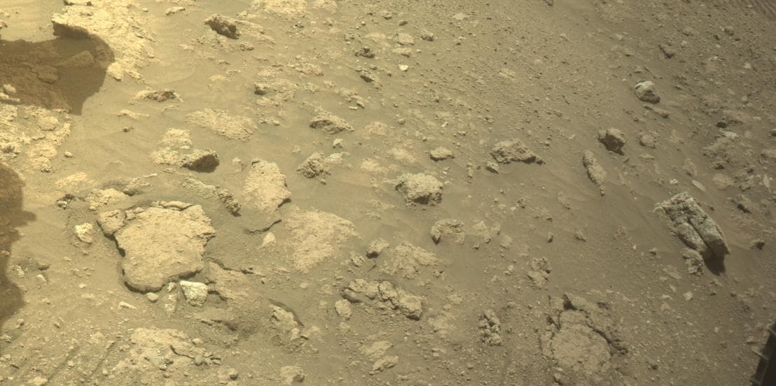 Mars image captured by FRONT_HAZCAM_LEFT_A on Perseverance