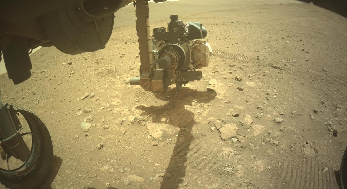 Mars image captured by FRONT_HAZCAM_LEFT_A on Perseverance