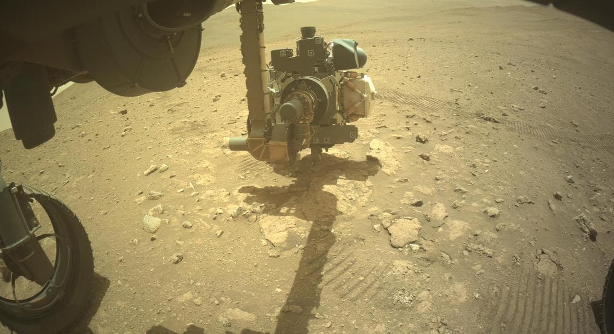 Mars image captured by FRONT_HAZCAM_LEFT_A on Perseverance