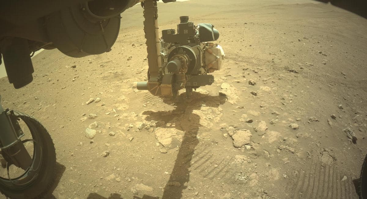 Mars image captured by FRONT_HAZCAM_LEFT_A on Perseverance