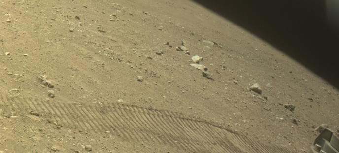 Mars image captured by FRONT_HAZCAM_RIGHT_A on Perseverance
