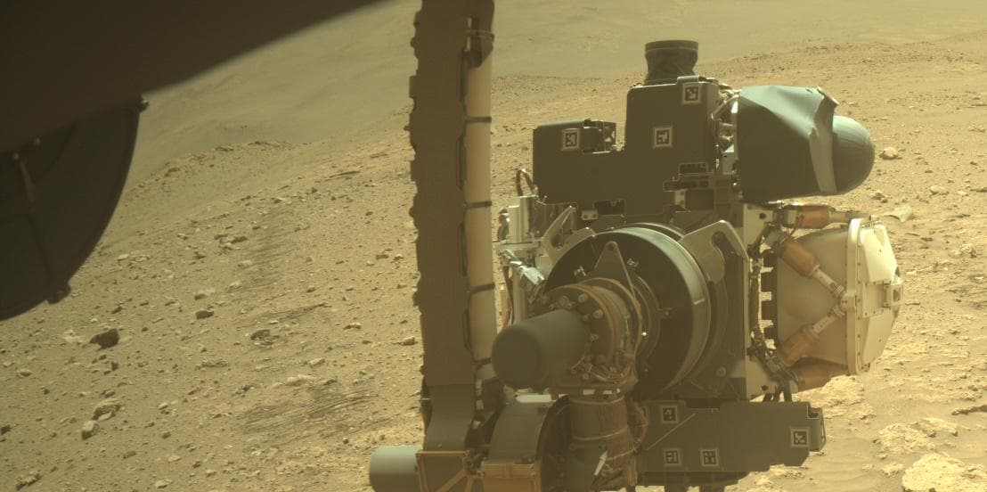 Mars image captured by FRONT_HAZCAM_RIGHT_A on Perseverance