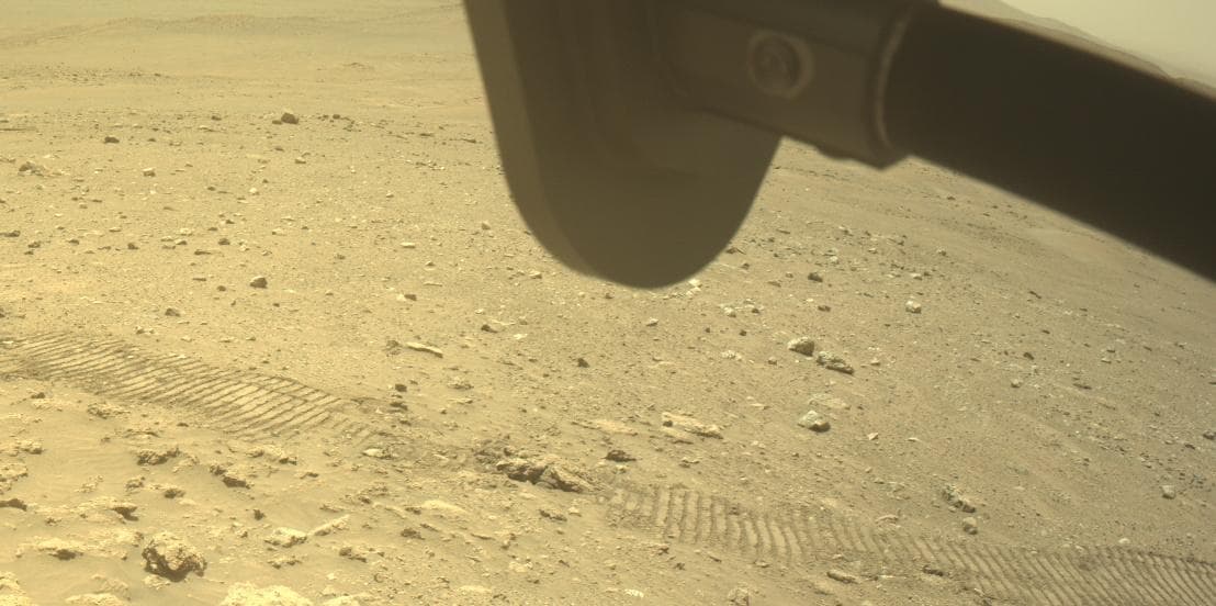 Mars image captured by FRONT_HAZCAM_RIGHT_A on Perseverance