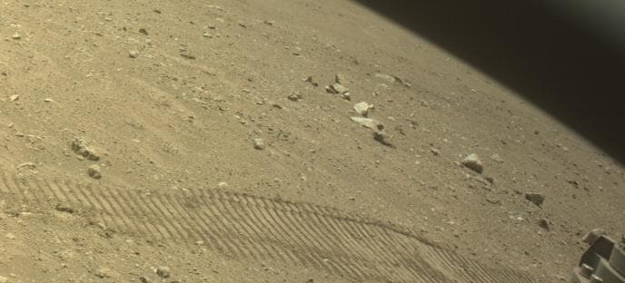Mars image captured by FRONT_HAZCAM_RIGHT_A on Perseverance
