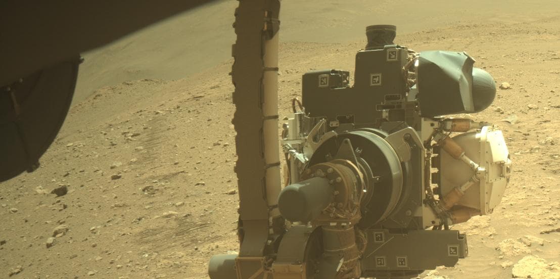 Mars image captured by FRONT_HAZCAM_RIGHT_A on Perseverance