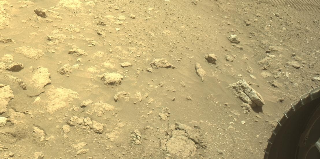 Mars image captured by FRONT_HAZCAM_RIGHT_A on Perseverance