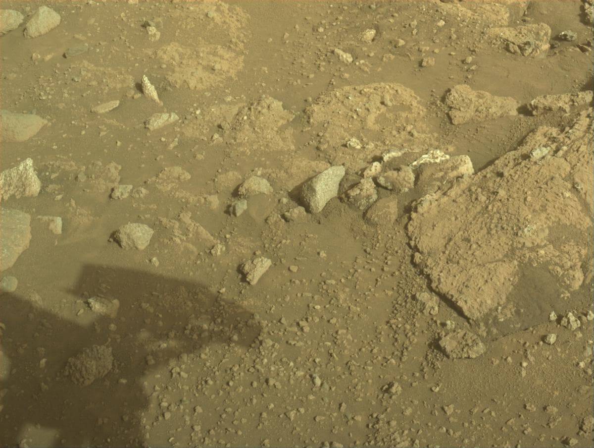 Mars image captured by FRONT_HAZCAM_LEFT_A on Perseverance