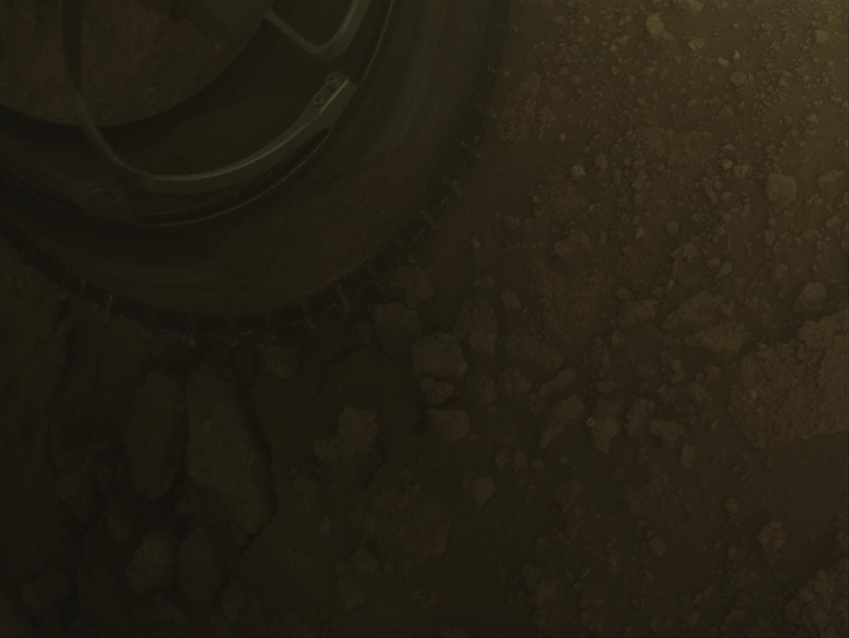 Mars image captured by FRONT_HAZCAM_LEFT_A on Perseverance