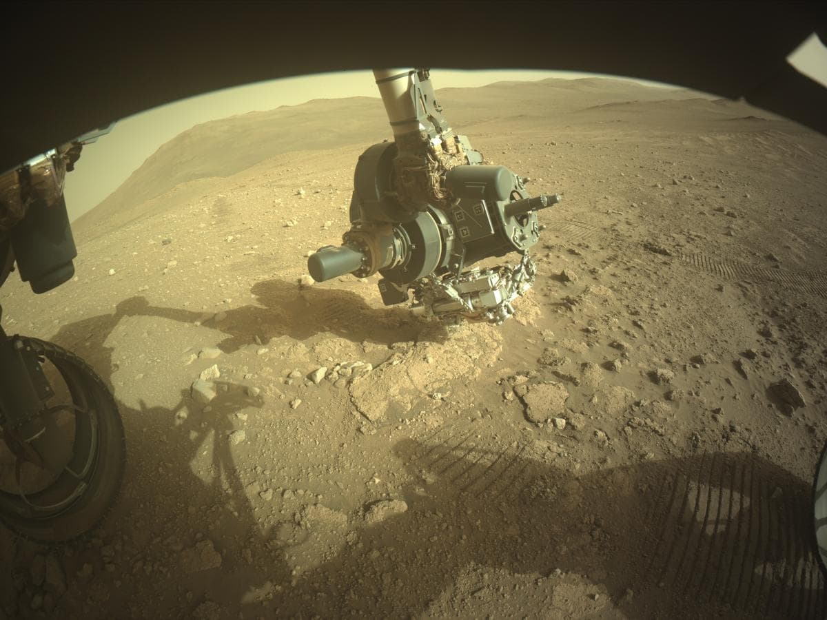 Mars image captured by FRONT_HAZCAM_LEFT_A on Perseverance