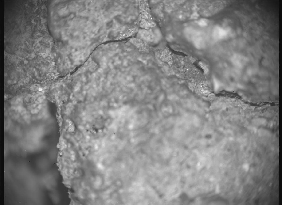 Mars image captured by SHERLOC_ACI on Perseverance