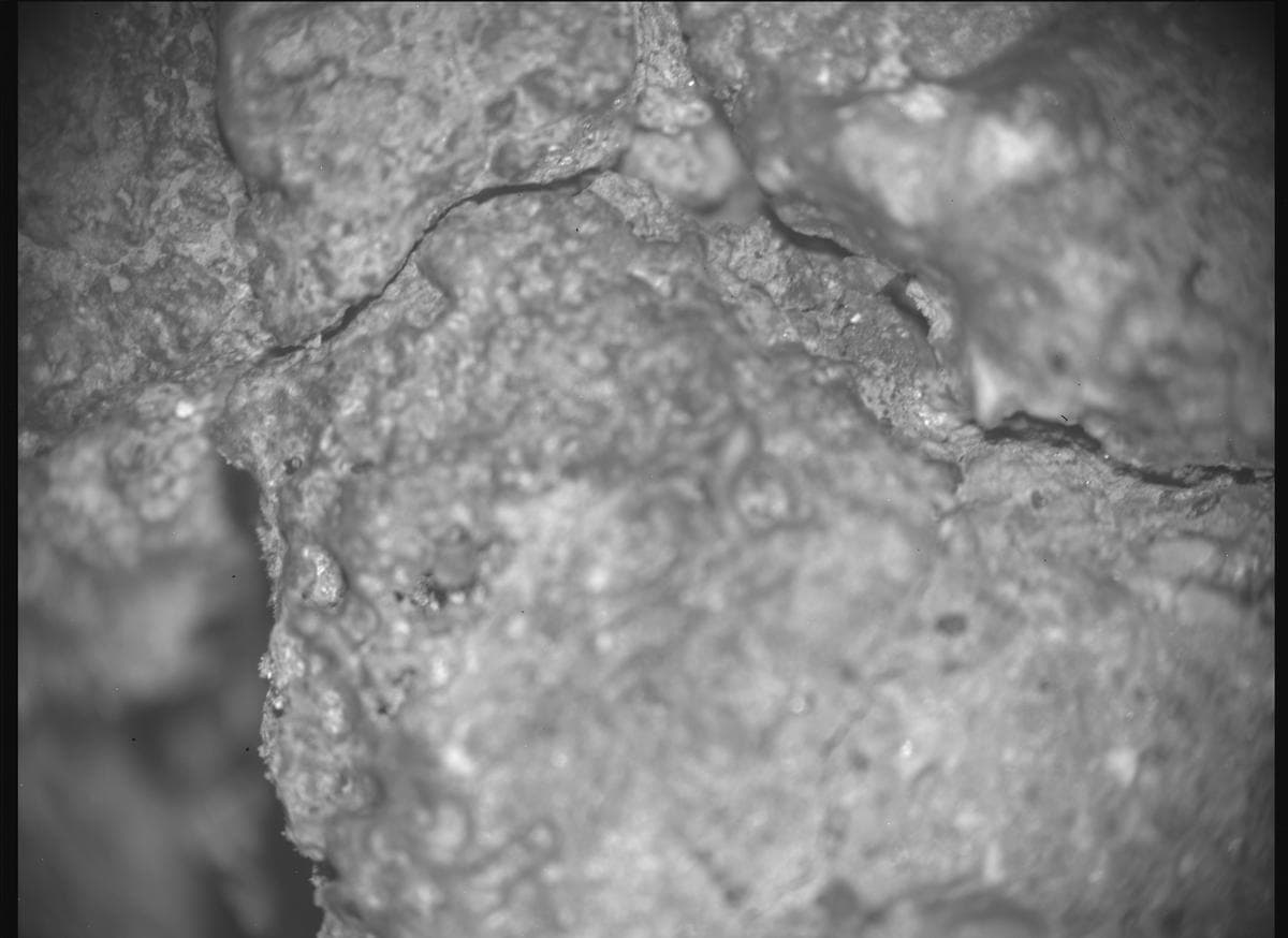 Mars image captured by SHERLOC_ACI on Perseverance