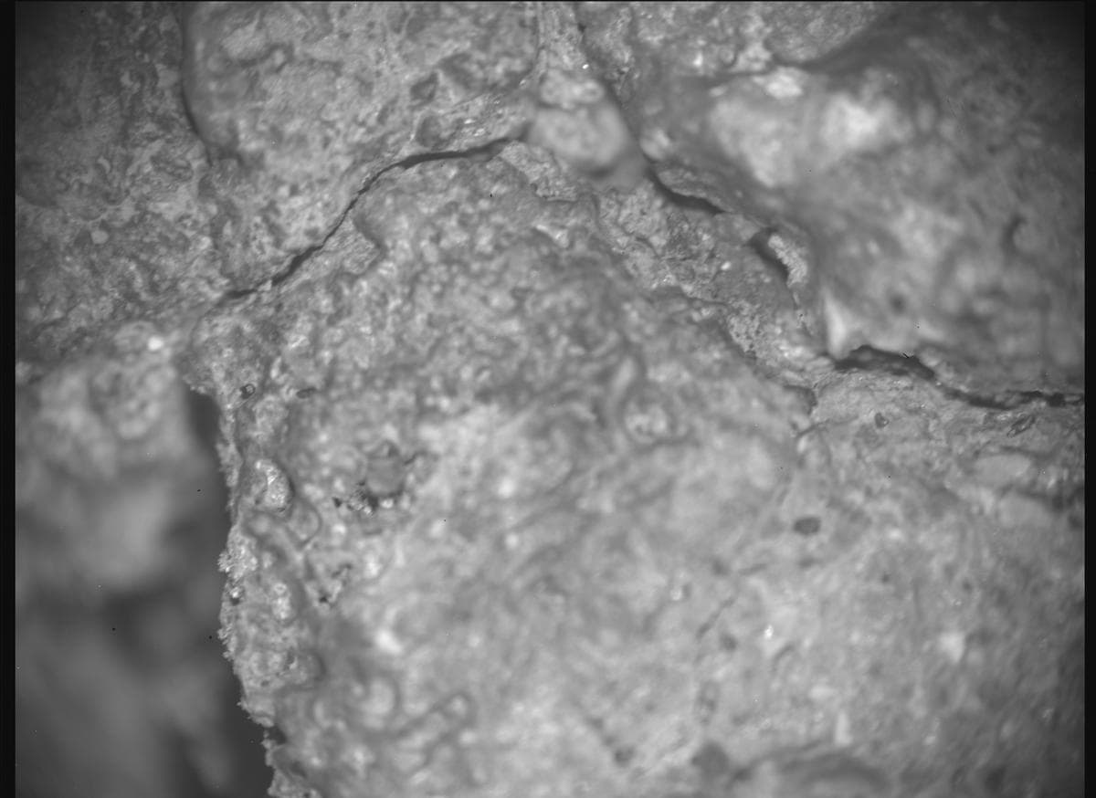 Mars image captured by SHERLOC_ACI on Perseverance