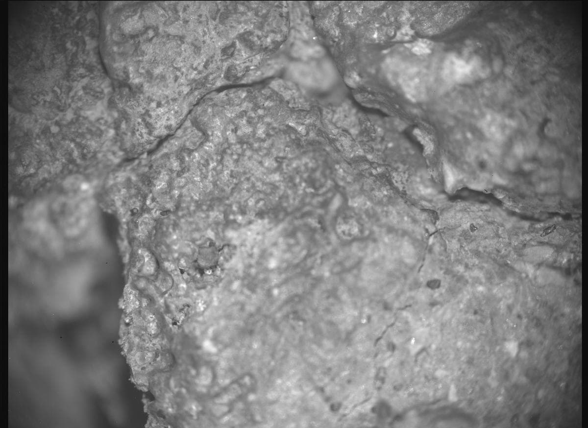 Mars image captured by SHERLOC_ACI on Perseverance