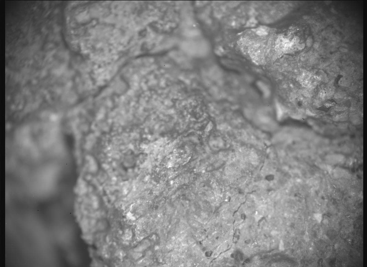 Mars image captured by SHERLOC_ACI on Perseverance