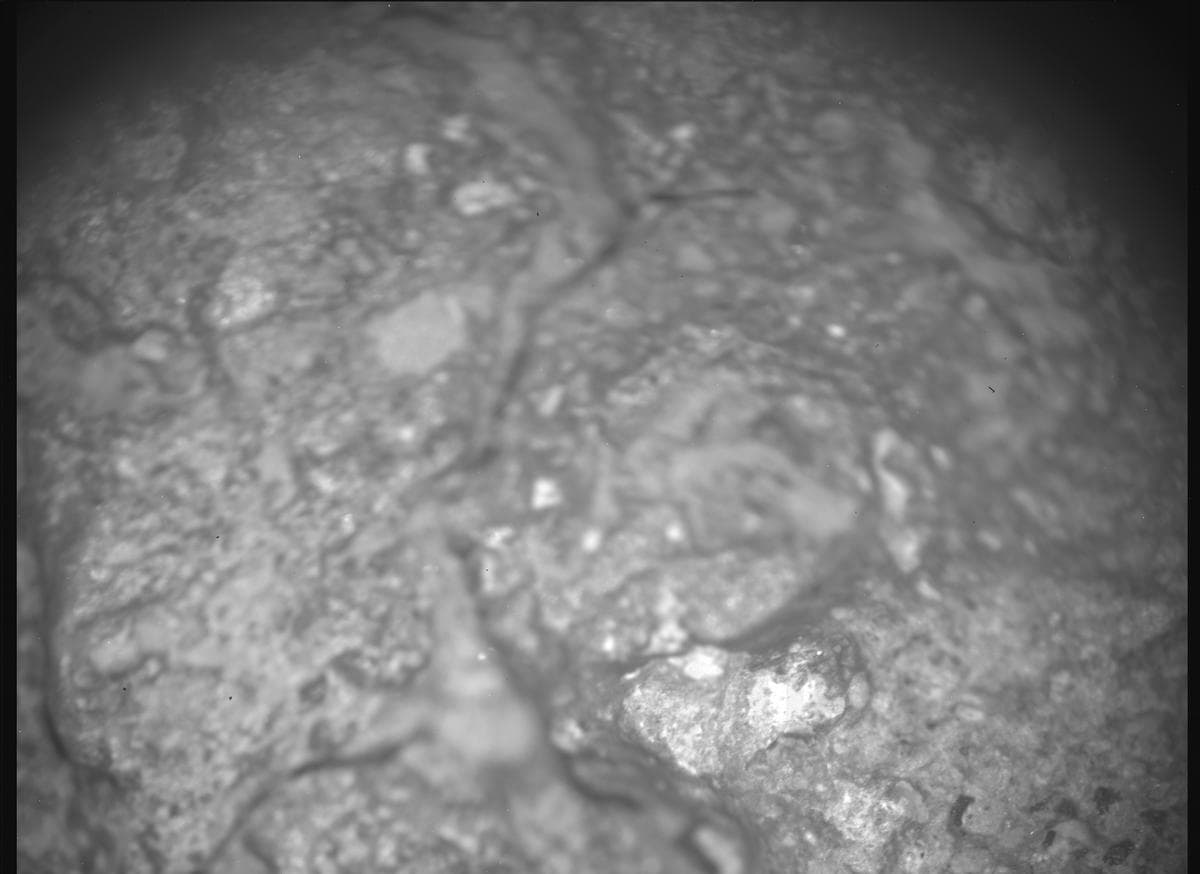Mars image captured by SHERLOC_ACI on Perseverance
