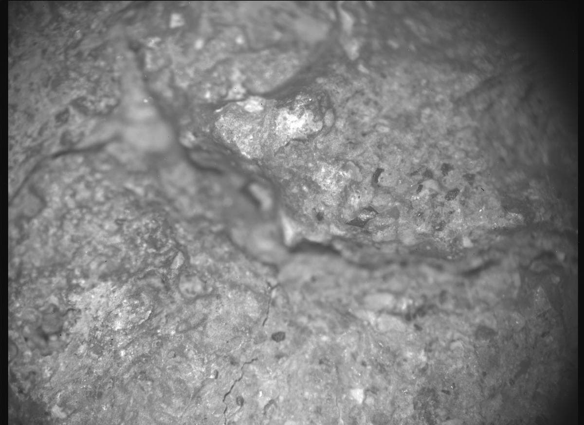Mars image captured by SHERLOC_ACI on Perseverance