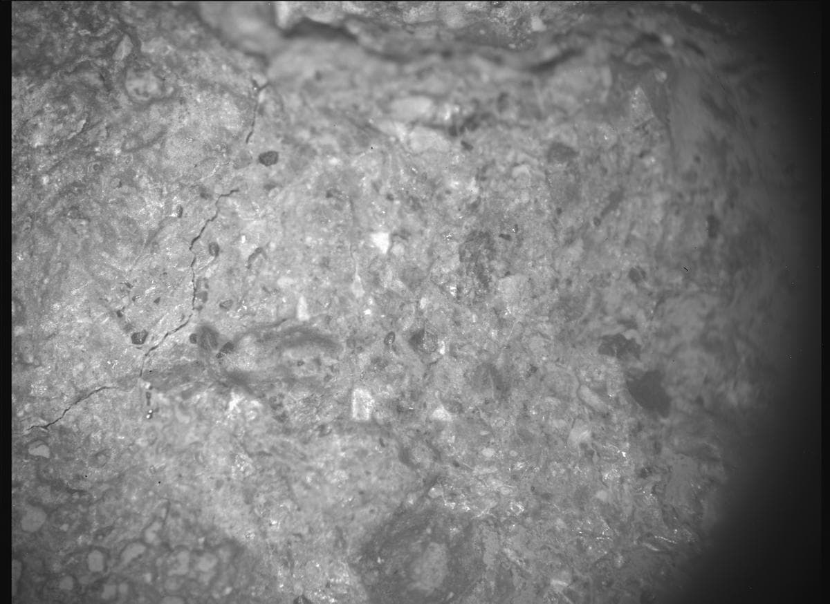 Mars image captured by SHERLOC_ACI on Perseverance