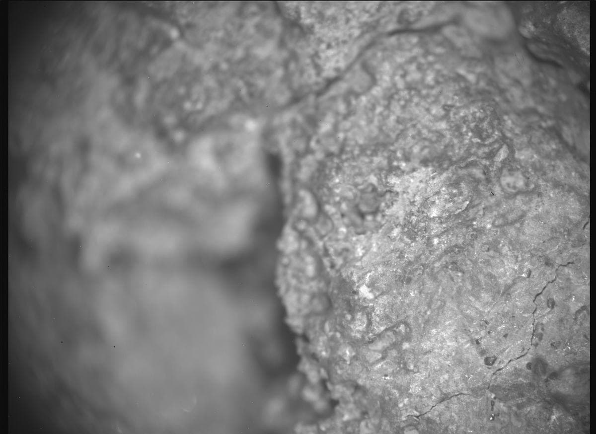 Mars image captured by SHERLOC_ACI on Perseverance