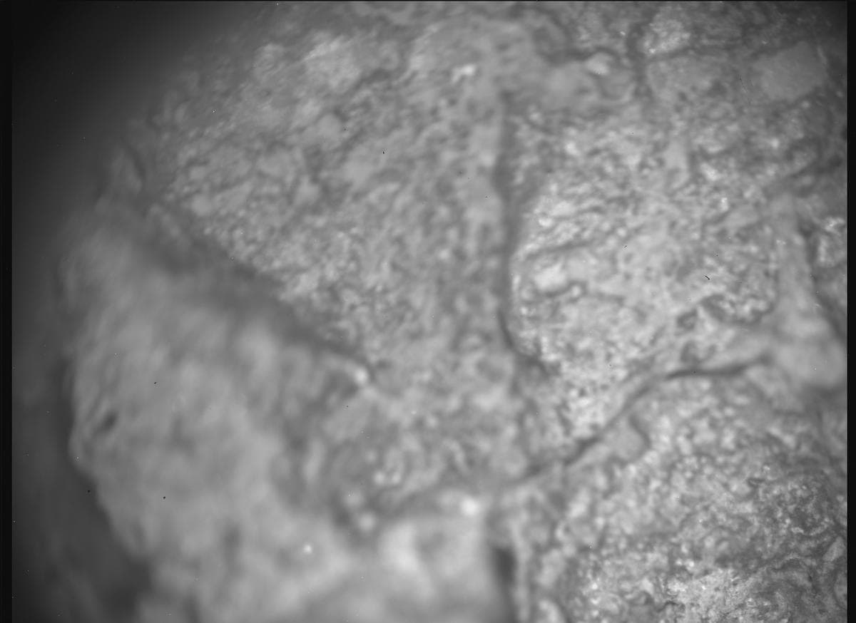 Mars image captured by SHERLOC_ACI on Perseverance