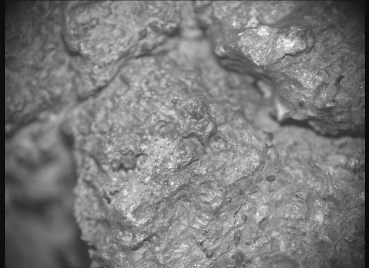 Mars image captured by SHERLOC_ACI on Perseverance