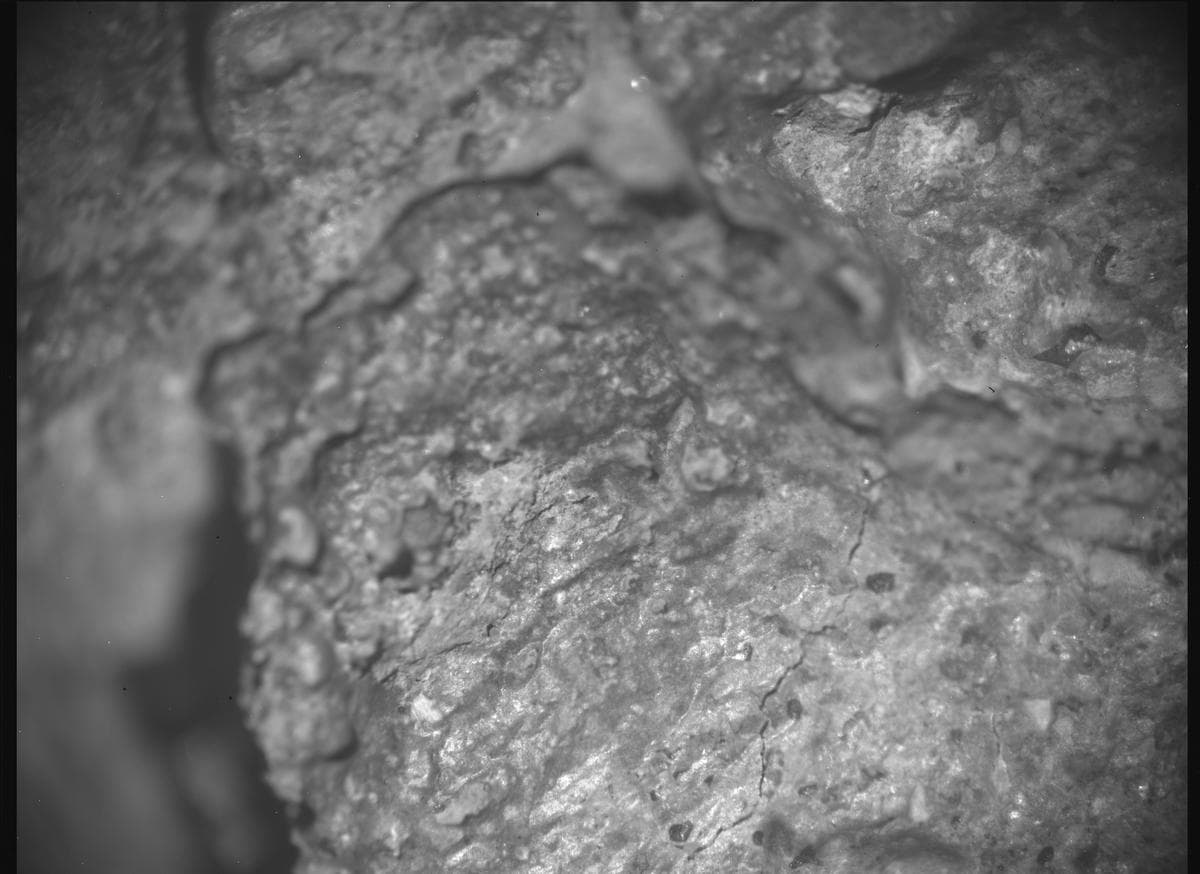 Mars image captured by SHERLOC_ACI on Perseverance