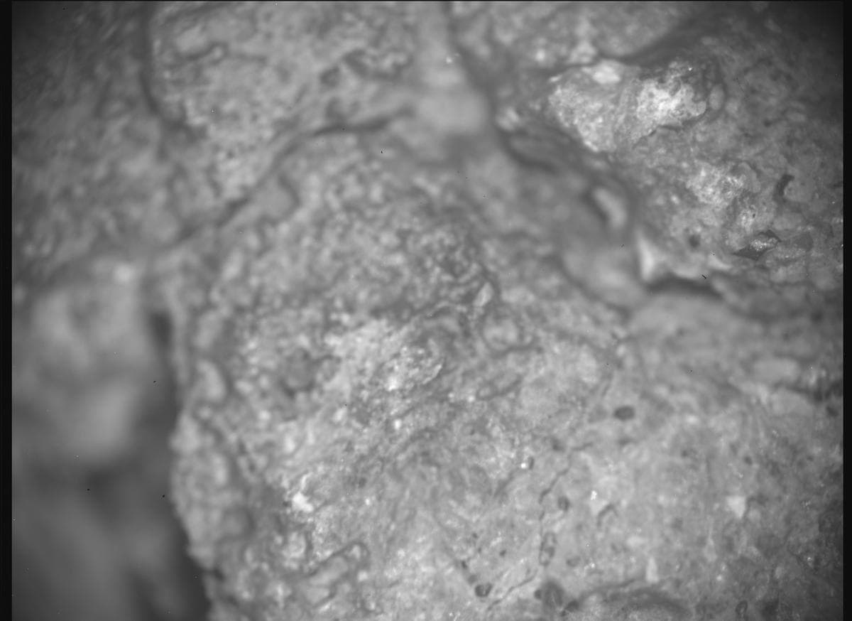 Mars image captured by SHERLOC_ACI on Perseverance