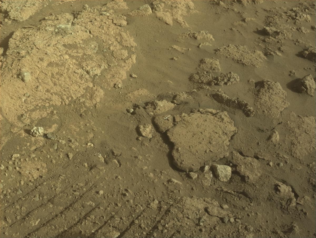 Mars image captured by FRONT_HAZCAM_LEFT_A on Perseverance