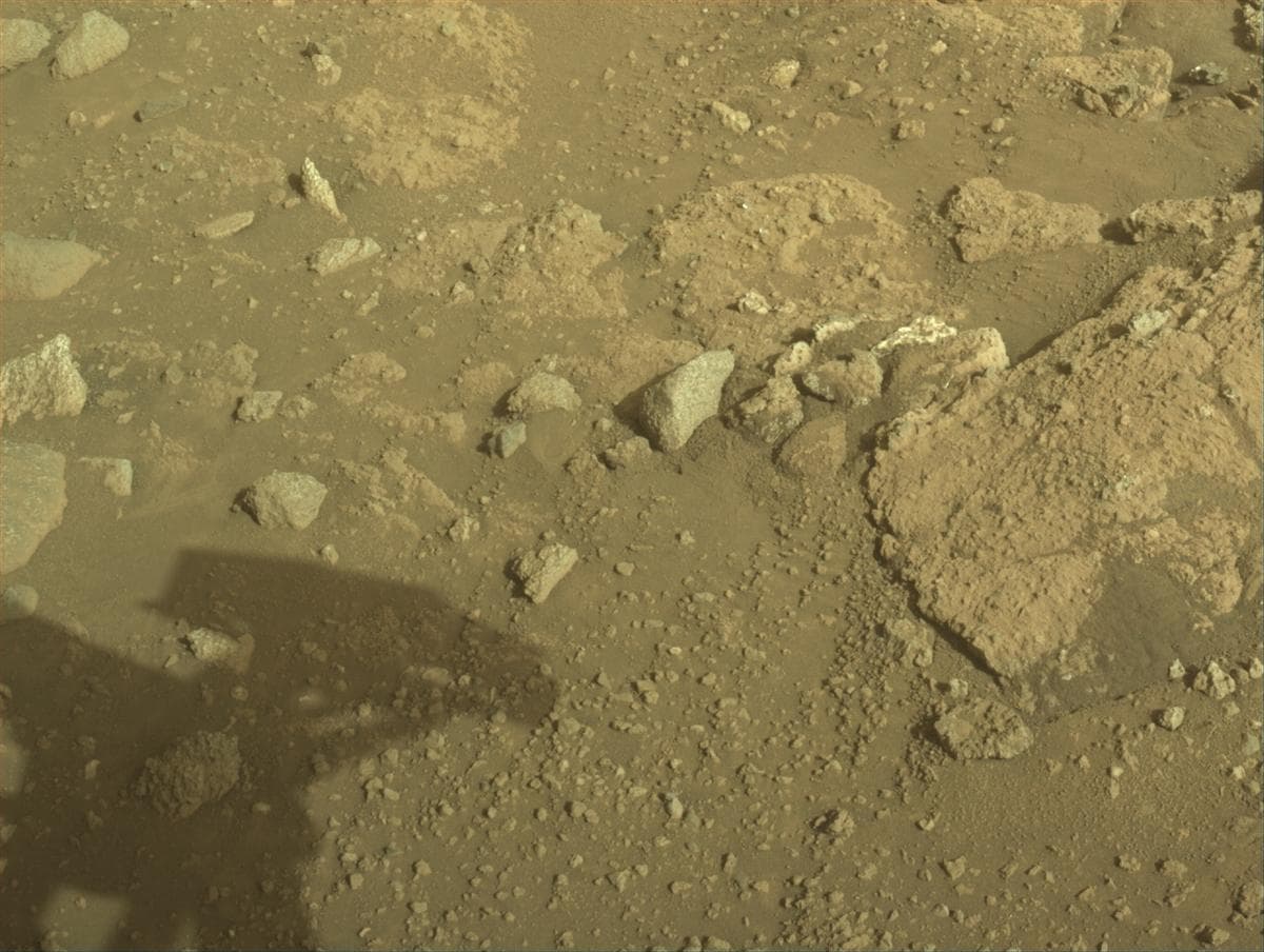 Mars image captured by FRONT_HAZCAM_LEFT_A on Perseverance