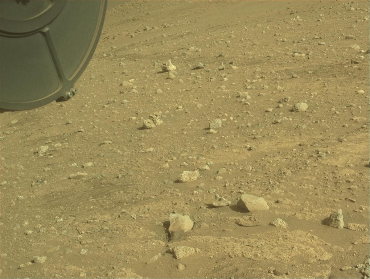 Mars image captured by FRONT_HAZCAM_LEFT_A on Perseverance
