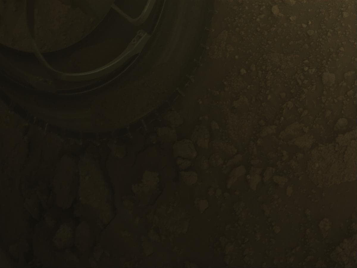 Mars image captured by FRONT_HAZCAM_LEFT_A on Perseverance