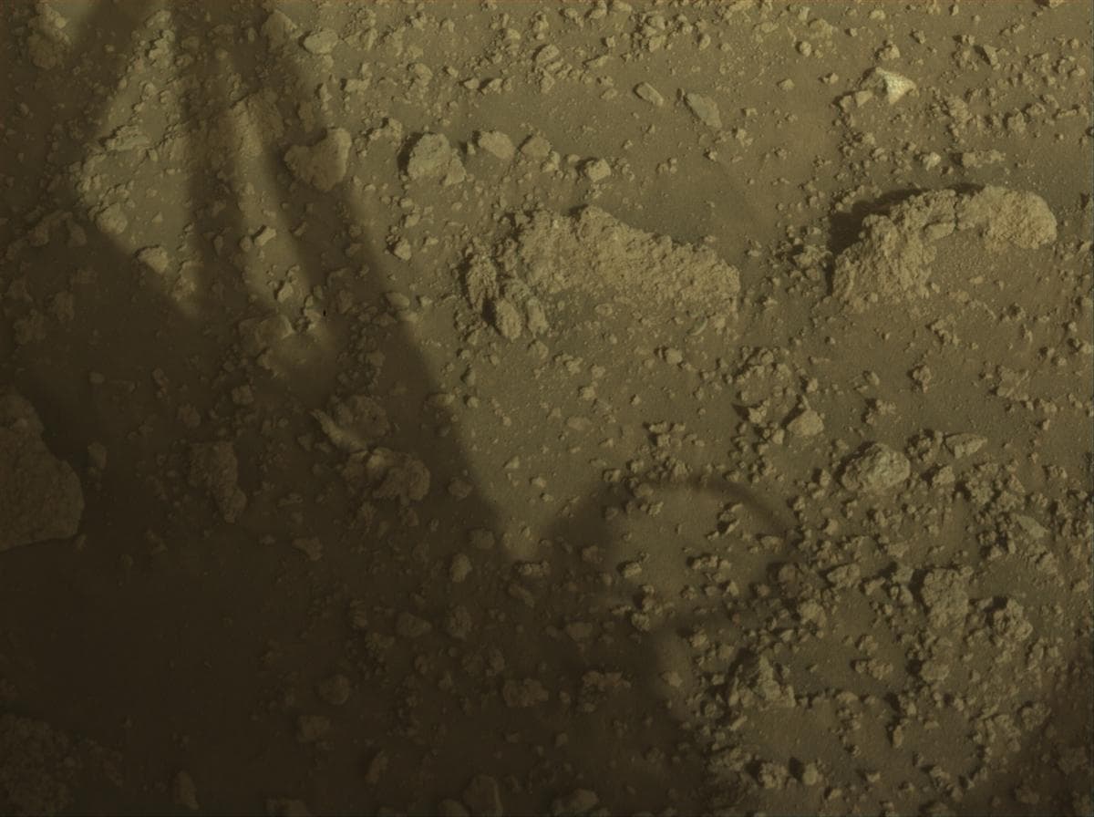 Mars image captured by FRONT_HAZCAM_LEFT_A on Perseverance