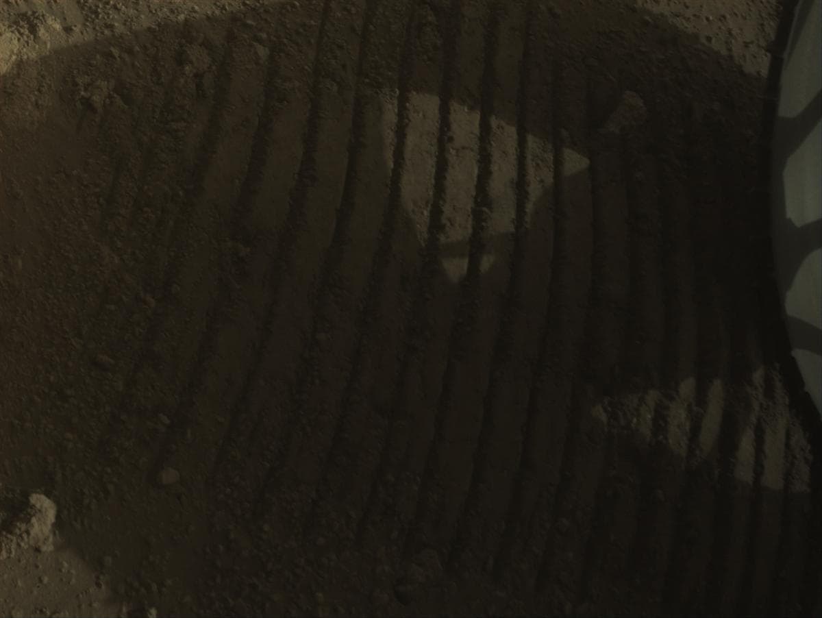 Mars image captured by FRONT_HAZCAM_LEFT_A on Perseverance