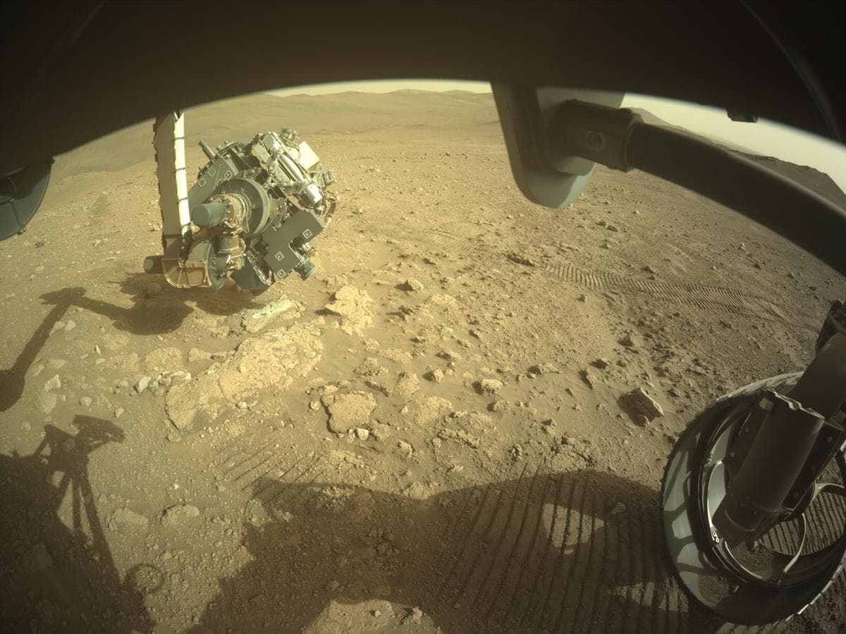 Mars image captured by FRONT_HAZCAM_RIGHT_A on Perseverance