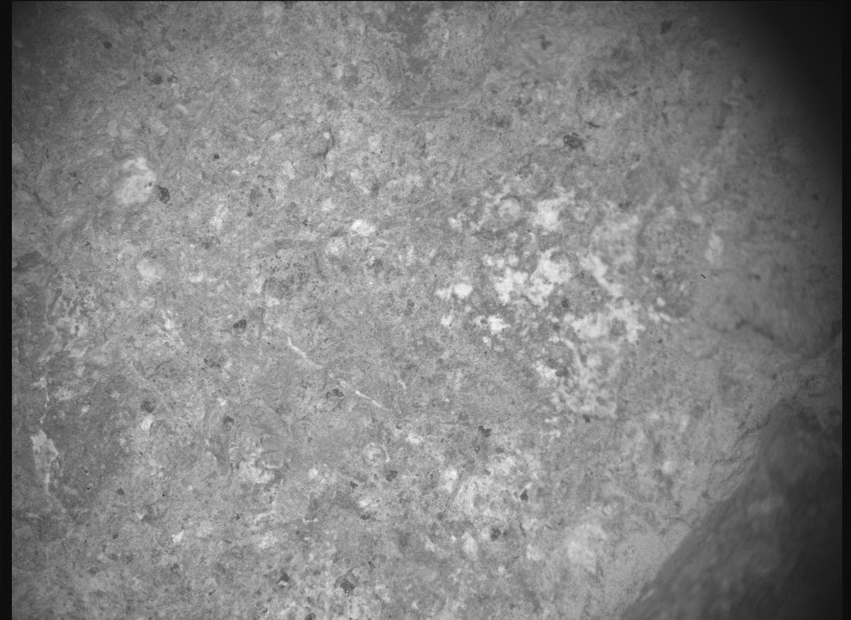 Mars image captured by SHERLOC_ACI on Perseverance