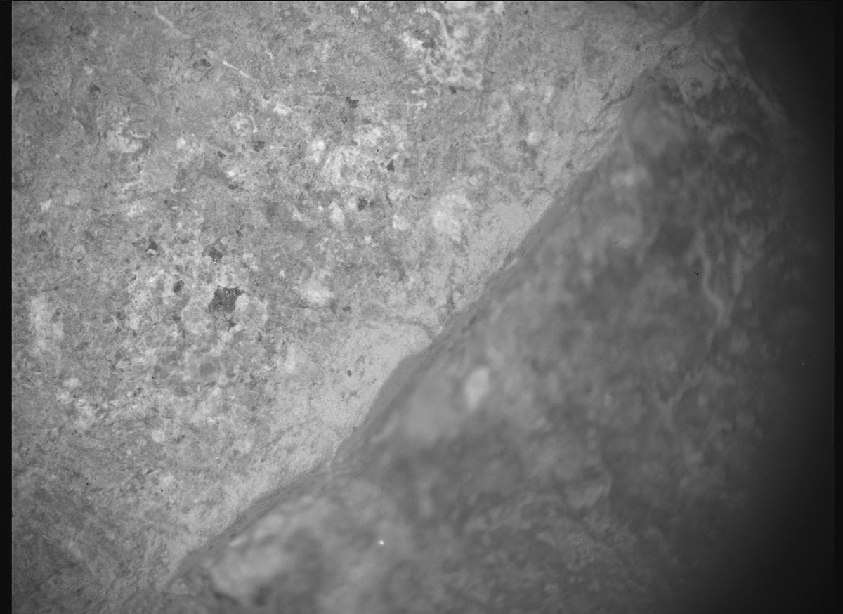 Mars image captured by SHERLOC_ACI on Perseverance