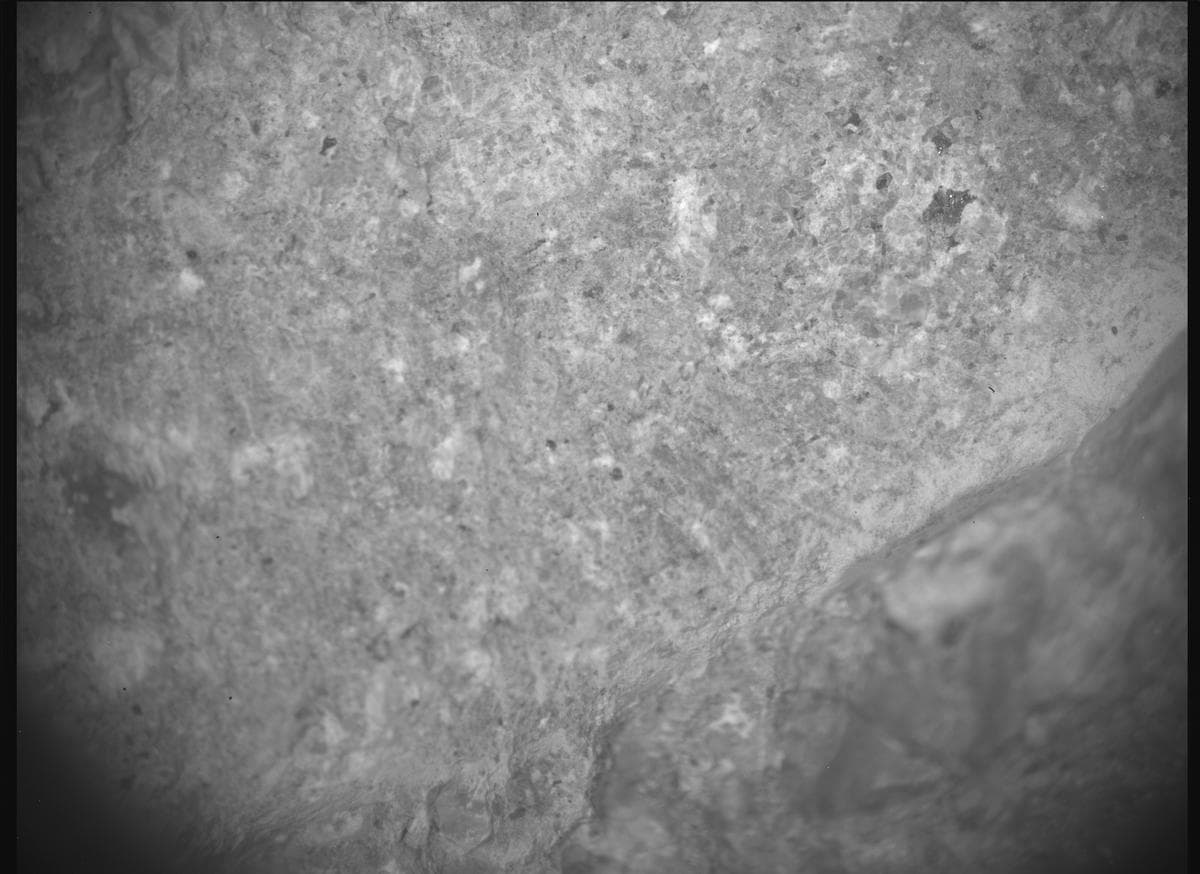 Mars image captured by SHERLOC_ACI on Perseverance