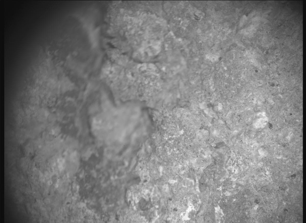 Mars image captured by SHERLOC_ACI on Perseverance
