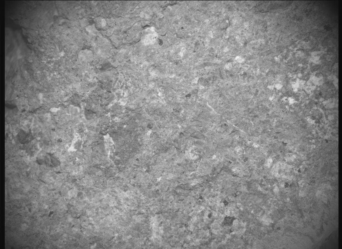 Mars image captured by SHERLOC_ACI on Perseverance