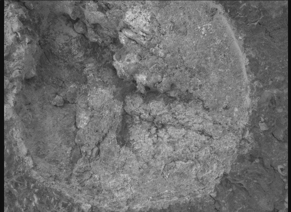 Mars image captured by SHERLOC_WATSON on Perseverance