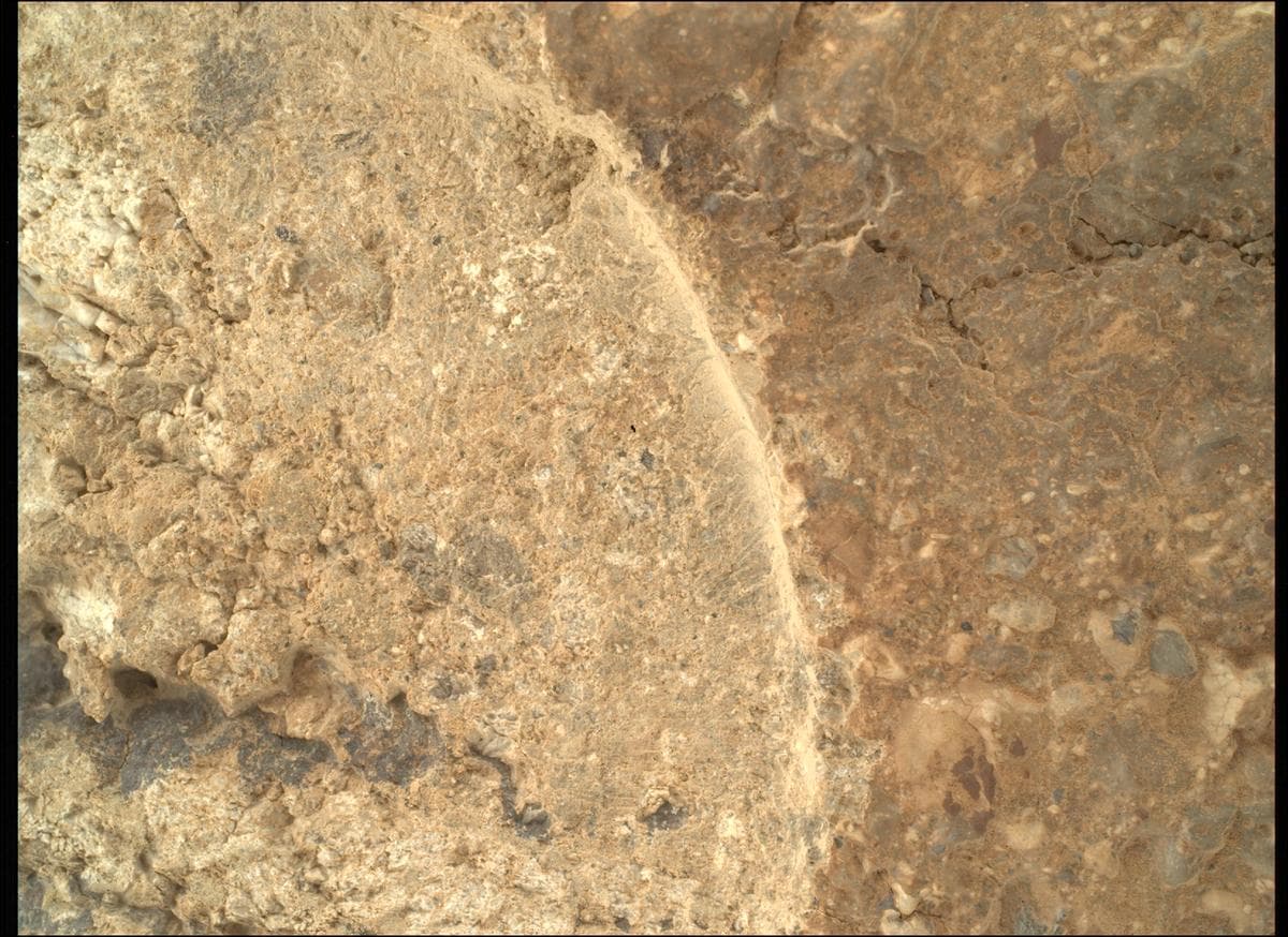 Mars image captured by SHERLOC_WATSON on Perseverance