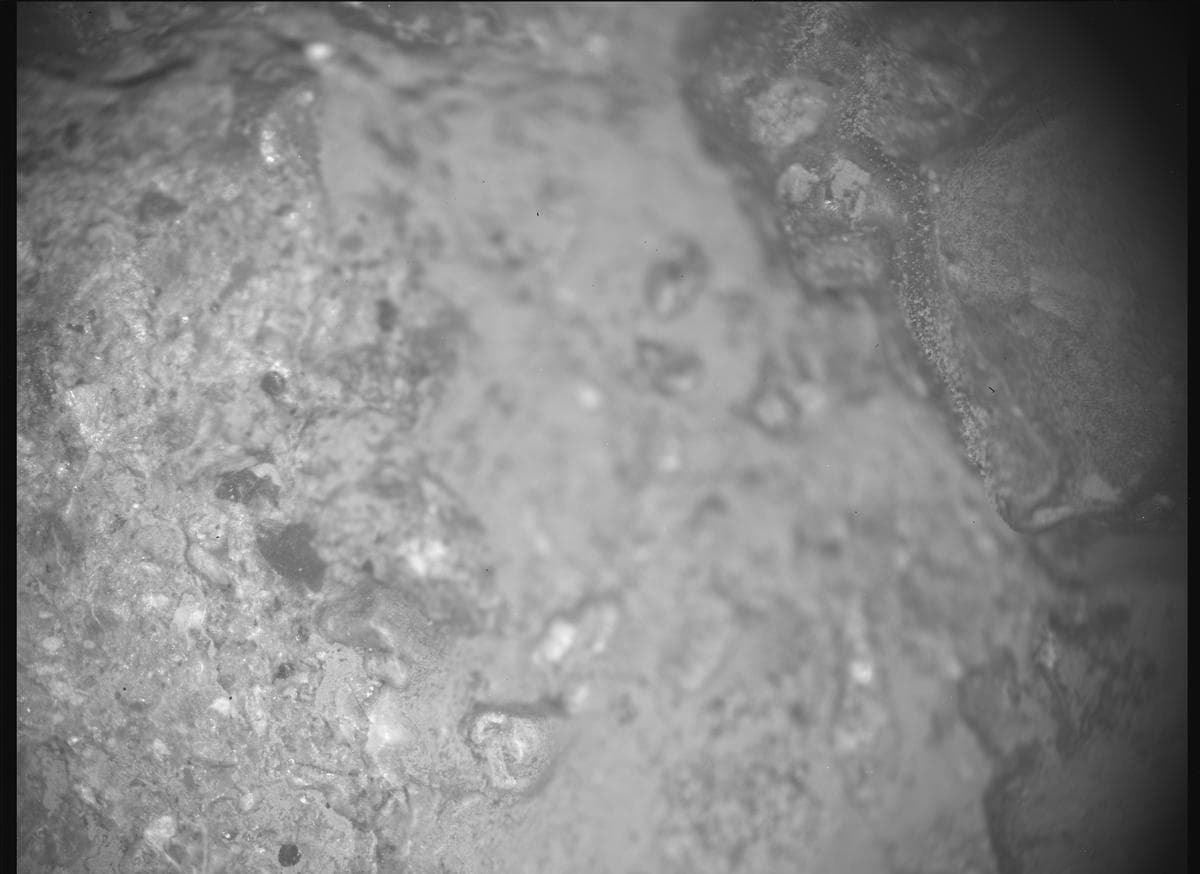 Mars image captured by SHERLOC_ACI on Perseverance